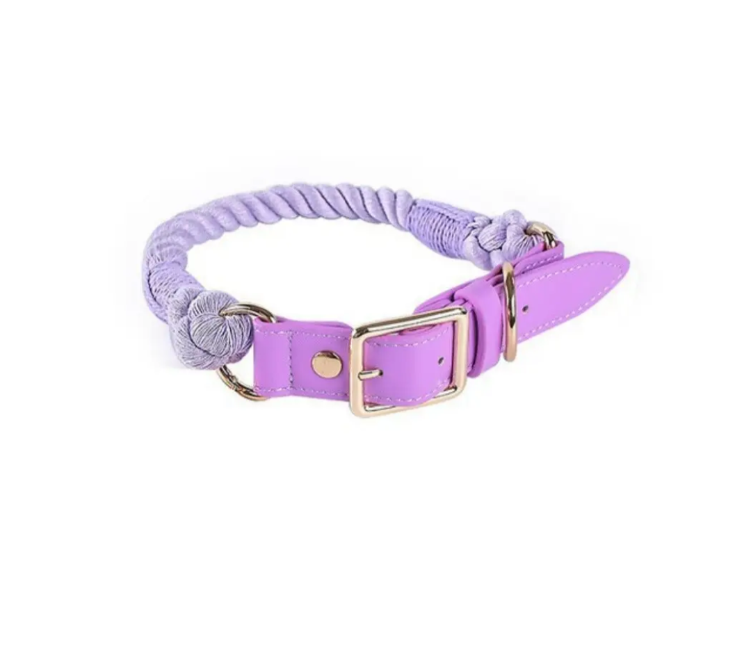 Leather & Rope Deluxe Collar