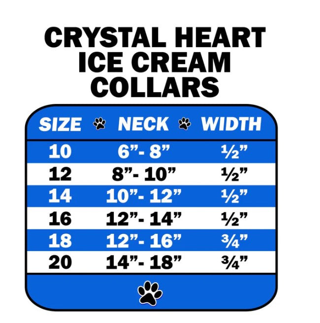 Ice Cream Collar Clear Crystal Heart